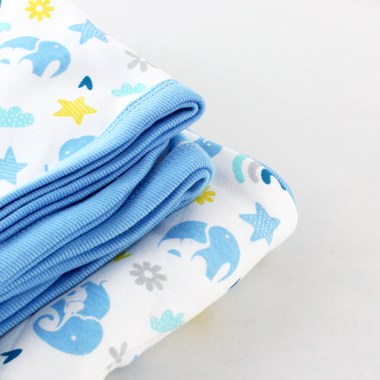 Endanzoo Organic Baby Swaddle Blanket - Elephant Love