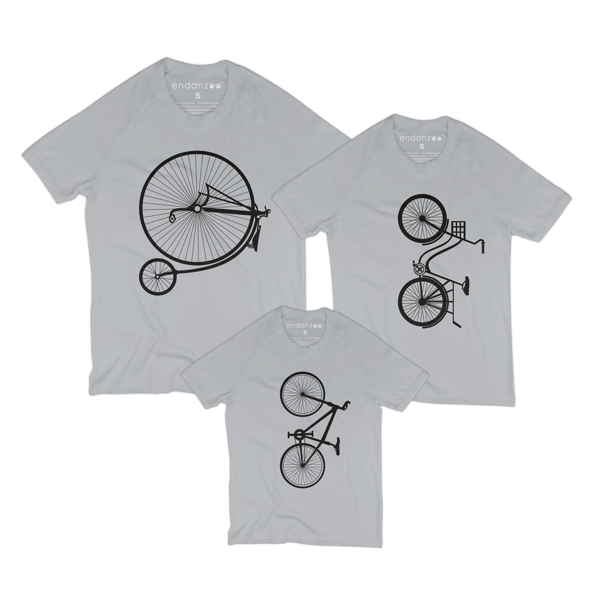 Matching Family Organic Tee Shirts - The Bicycle Family
