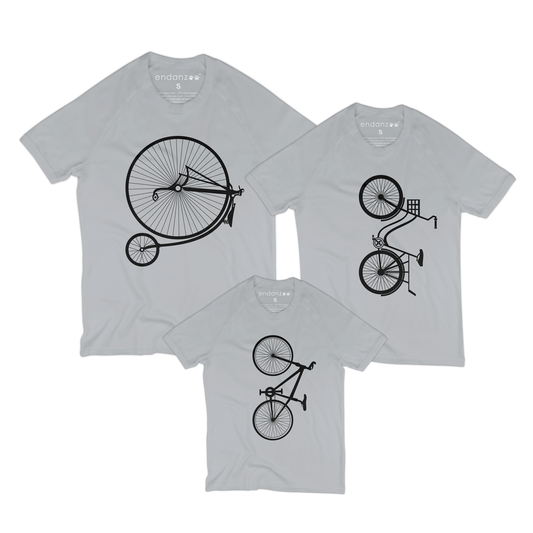 Matching Family Organic Tee Shirts - The Bicycle Family