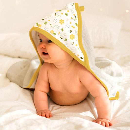 Endanzoo Organic Baby Hooded Towel - BumbleBee
