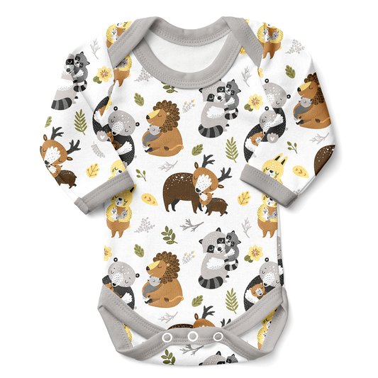 Endanzoo Organic Long Sleeve Onesie - Safari Hugs