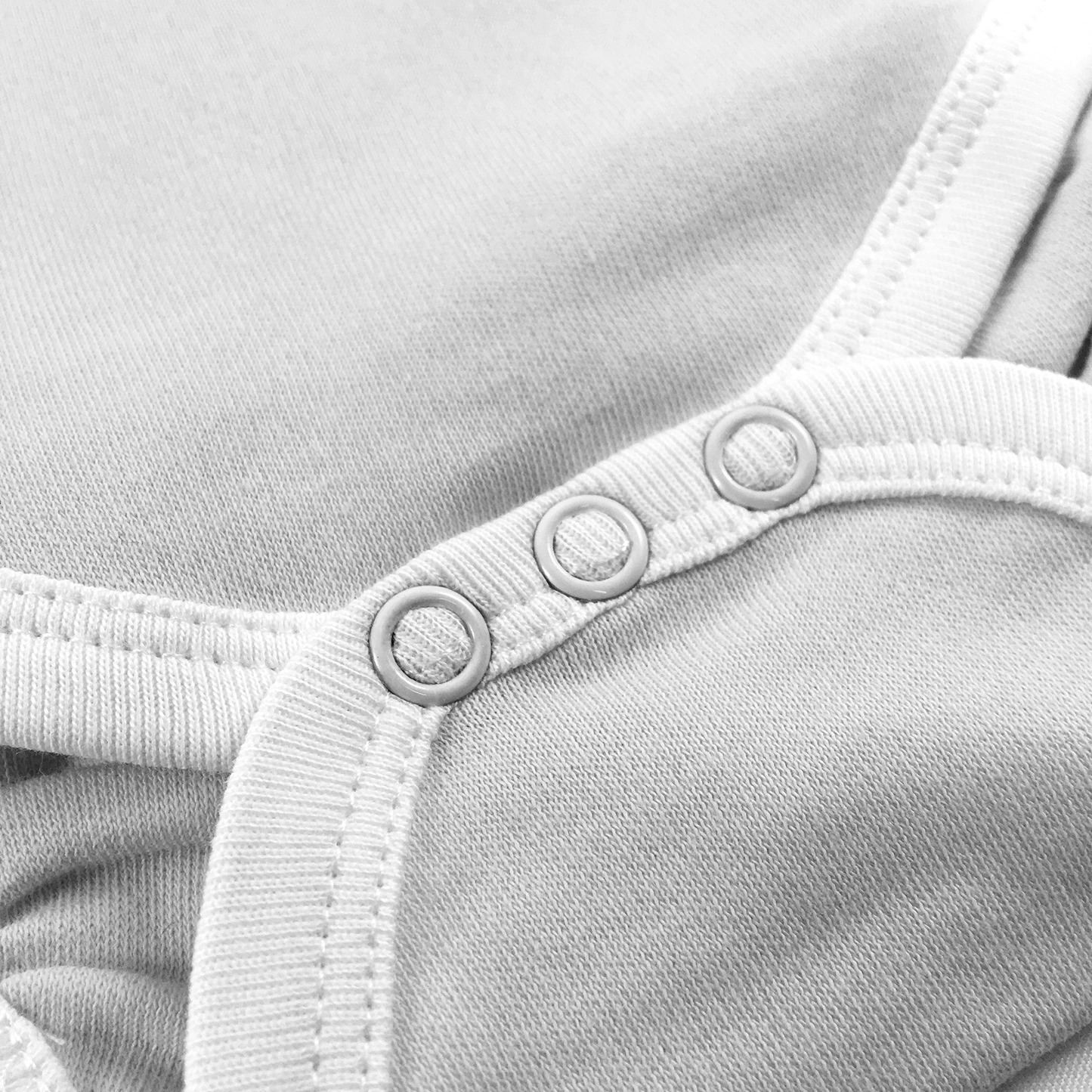 Organic Long Sleeve Kimono Bodysuit - Grey