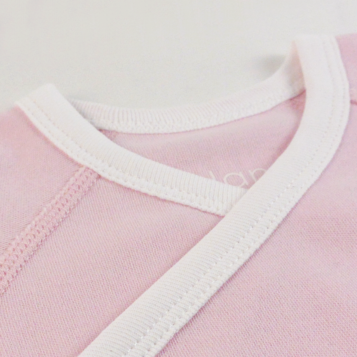Organic Long Sleeve Kimono Bodysuit - Pink