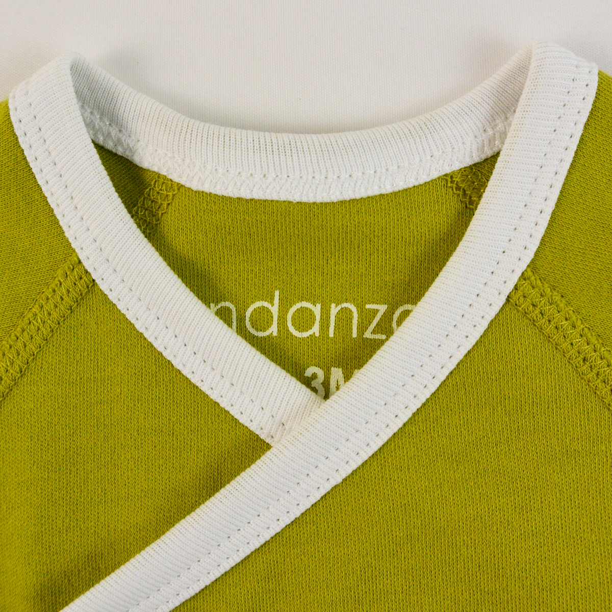Organic Short Sleeve Kimono Bodysuit - Green
