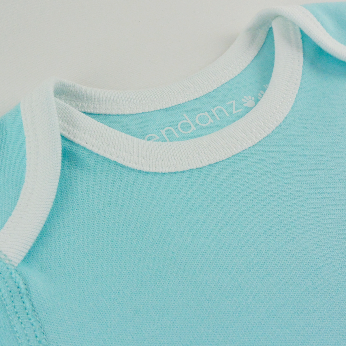 Organic Short Sleeve Bodysuit - Aqua