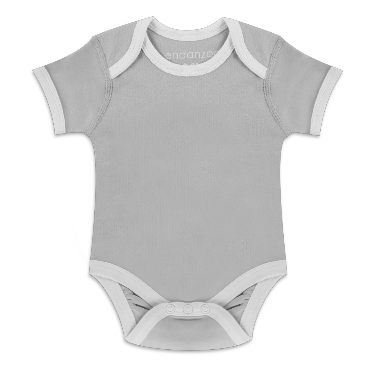 Organic Short Sleeve Bodysuit - Grey