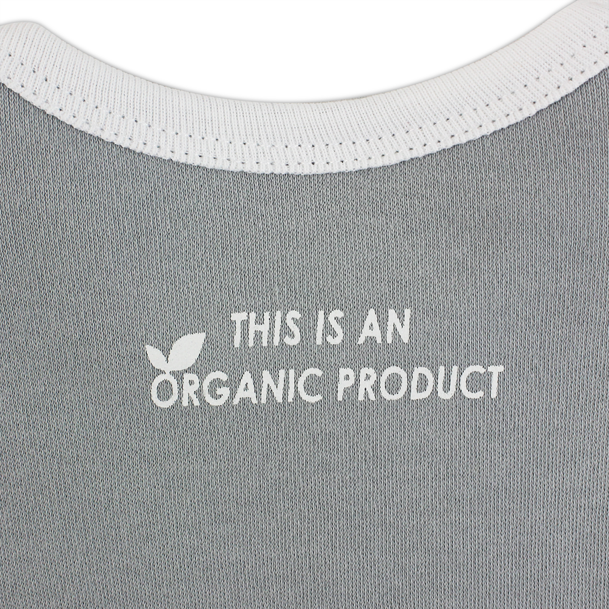 Organic Short Sleeve Bodysuit - Grey