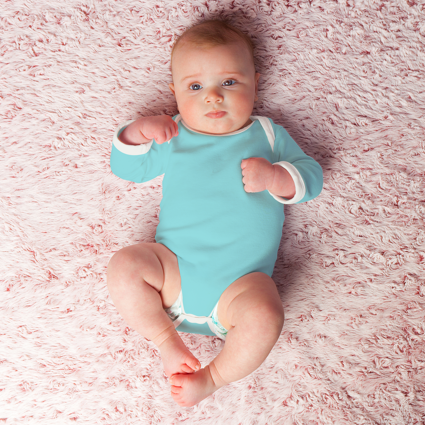 Endanzoo Organic Long Sleeve Onesie - Aqua