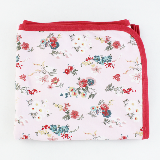 Endanzoo Organic Baby Girl Swaddle Blanket- Pink Blossom