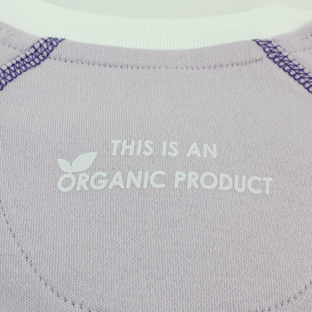 Classic Snuggle Organic Long Sleeve Double Zippered Romper - Purple