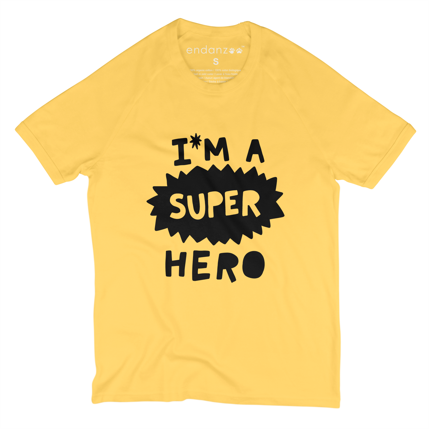 Matching Family Organic Tee Shirts - Super Hero Family (Yellow)