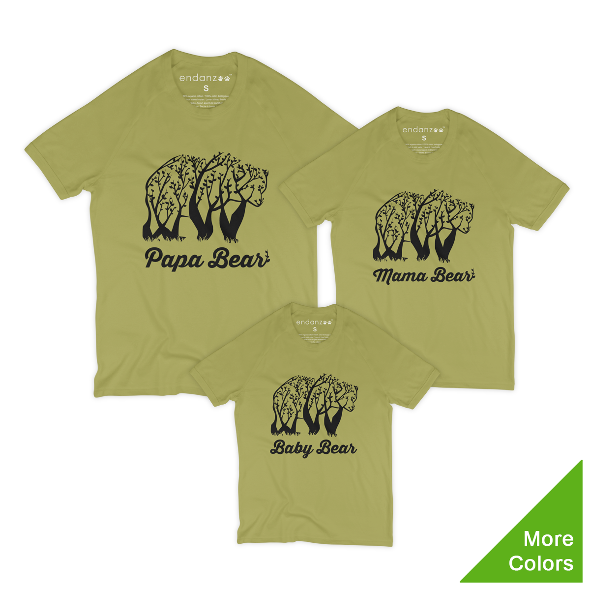Matching Family Organic Tee Shirts- Tree Bears