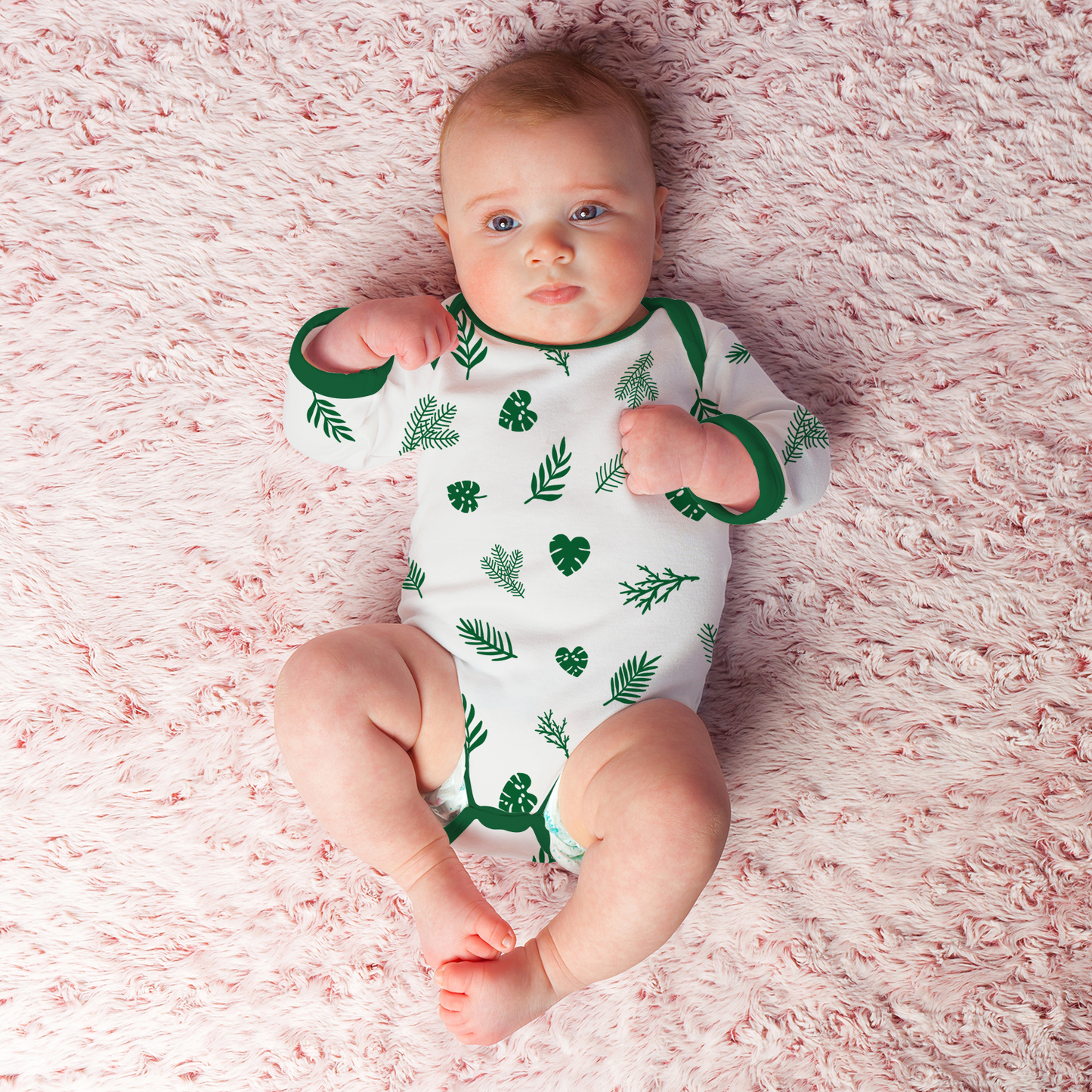 Endanzoo Organic Long Sleeve Onesie - Tropical Rainforest