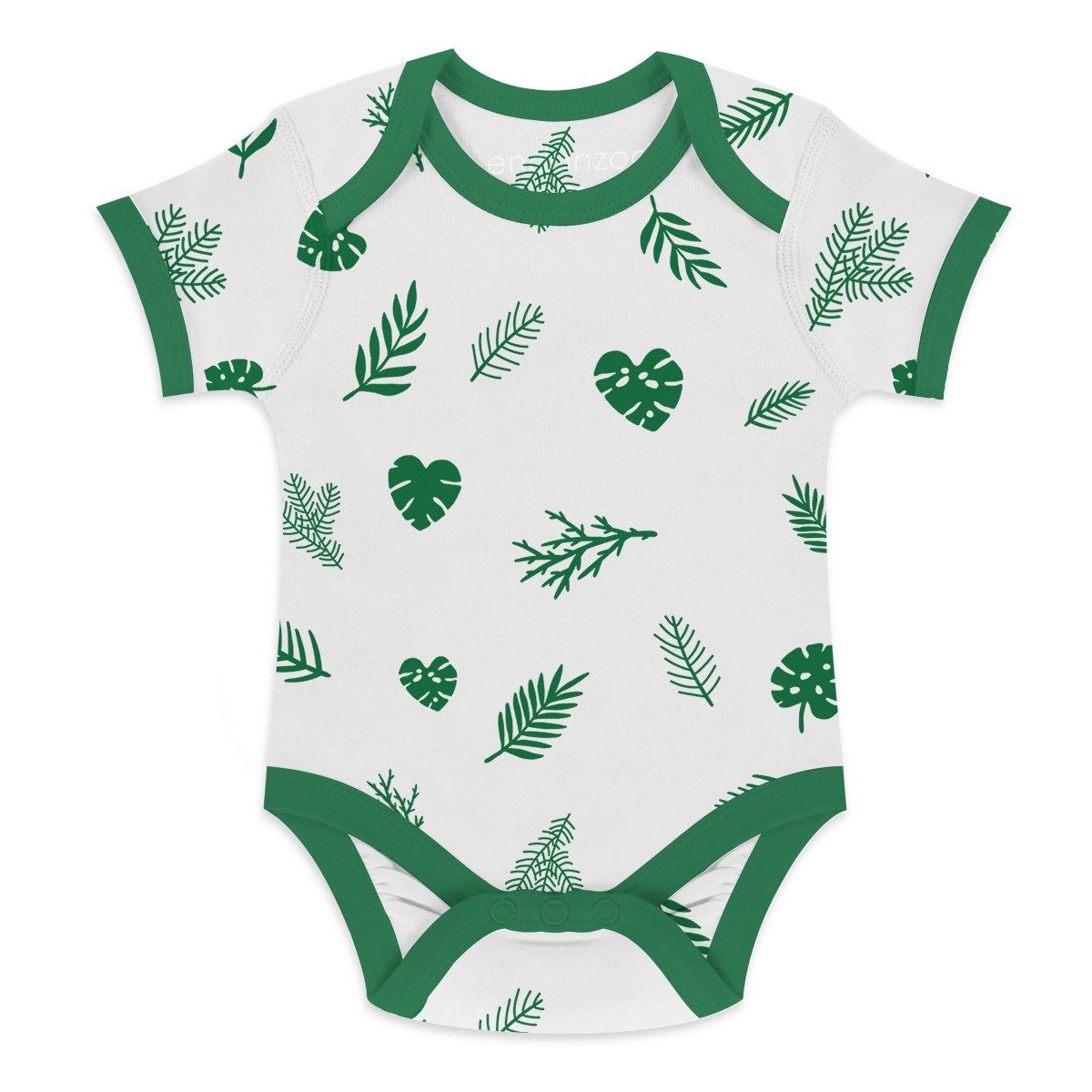 Endanzoo Organic Short Sleeve Onesie - Tropical Rainforest