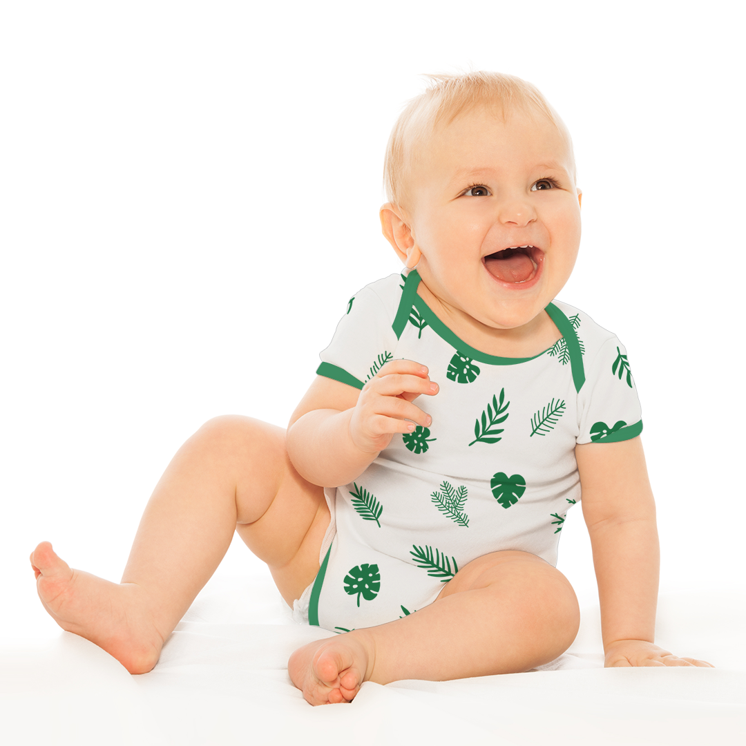 Endanzoo Organic Short Sleeve Onesie - Tropical Rainforest