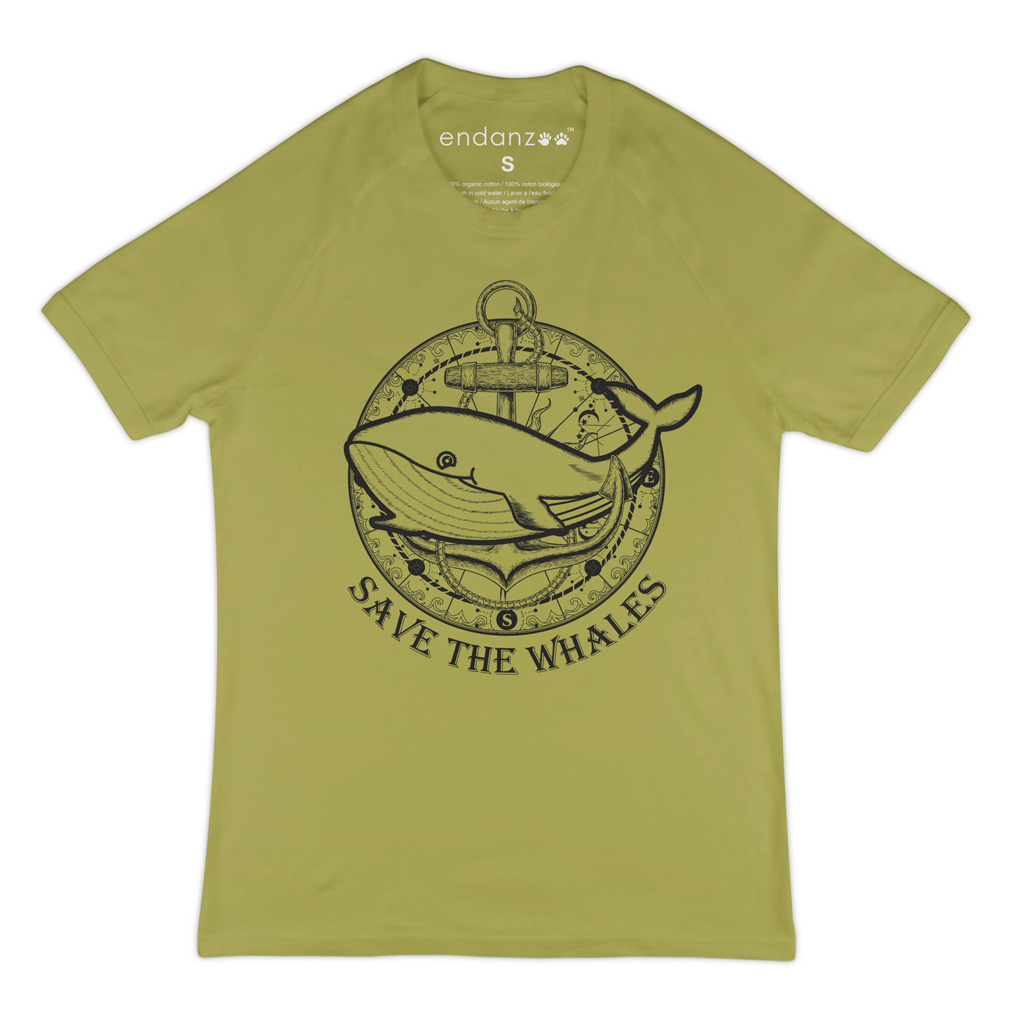 Whale With Anchor - Save The Whales - Organic T-Shirt - Women