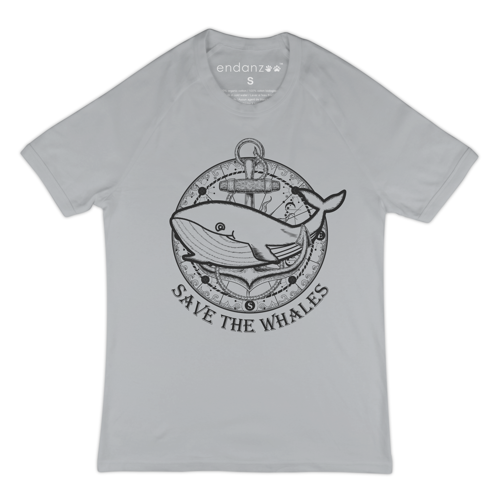 Whale With Anchor - Save The Whales - Organic T-Shirt - Women – Endanzoo