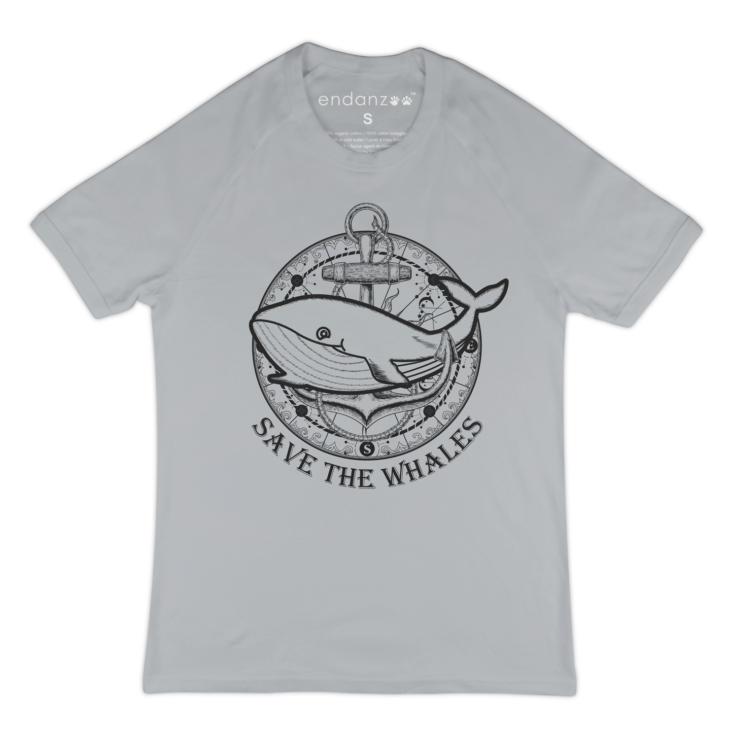 Whale With Anchor - Save The Whales - Organic T-Shirt - Women