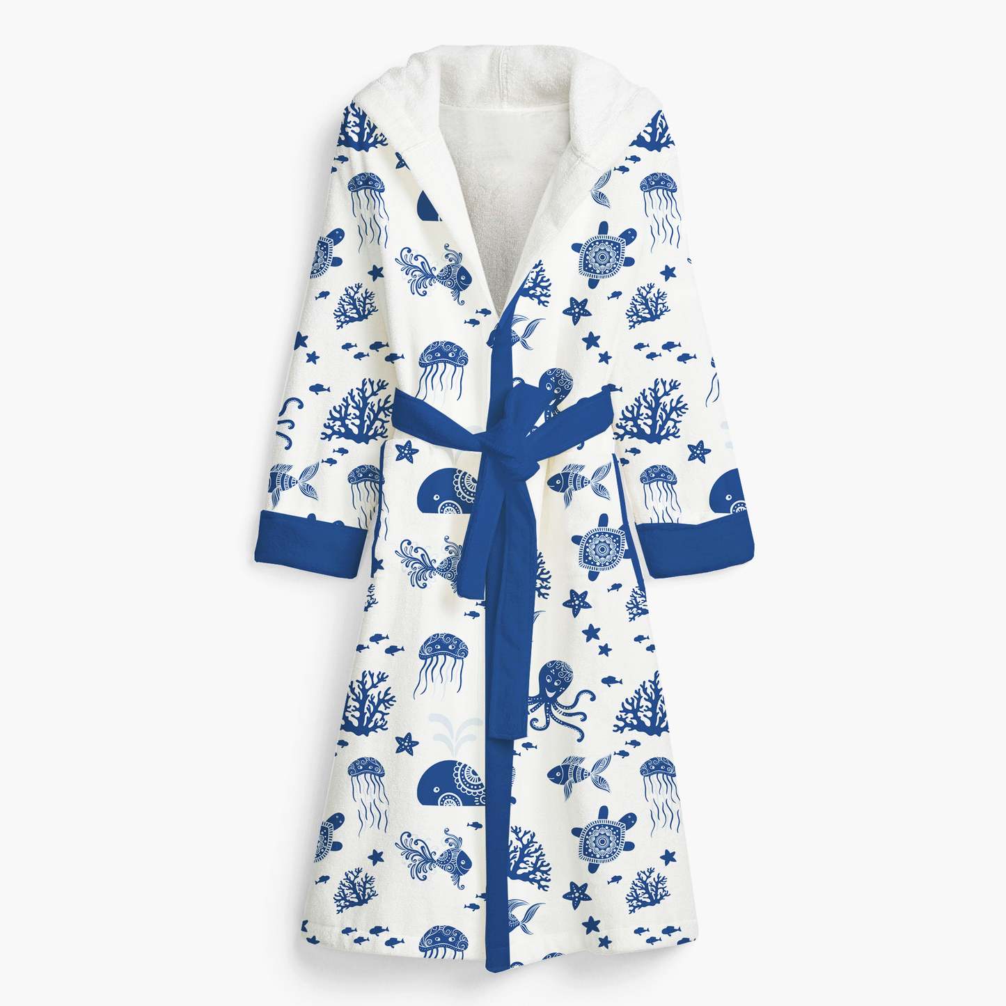 Endanzoo Organic Cotton Maternity Robe - Deep Sea