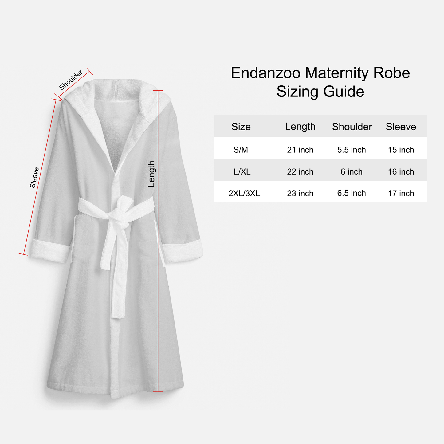 Endanzoo Organic Cotton Maternity Robe - Aqua