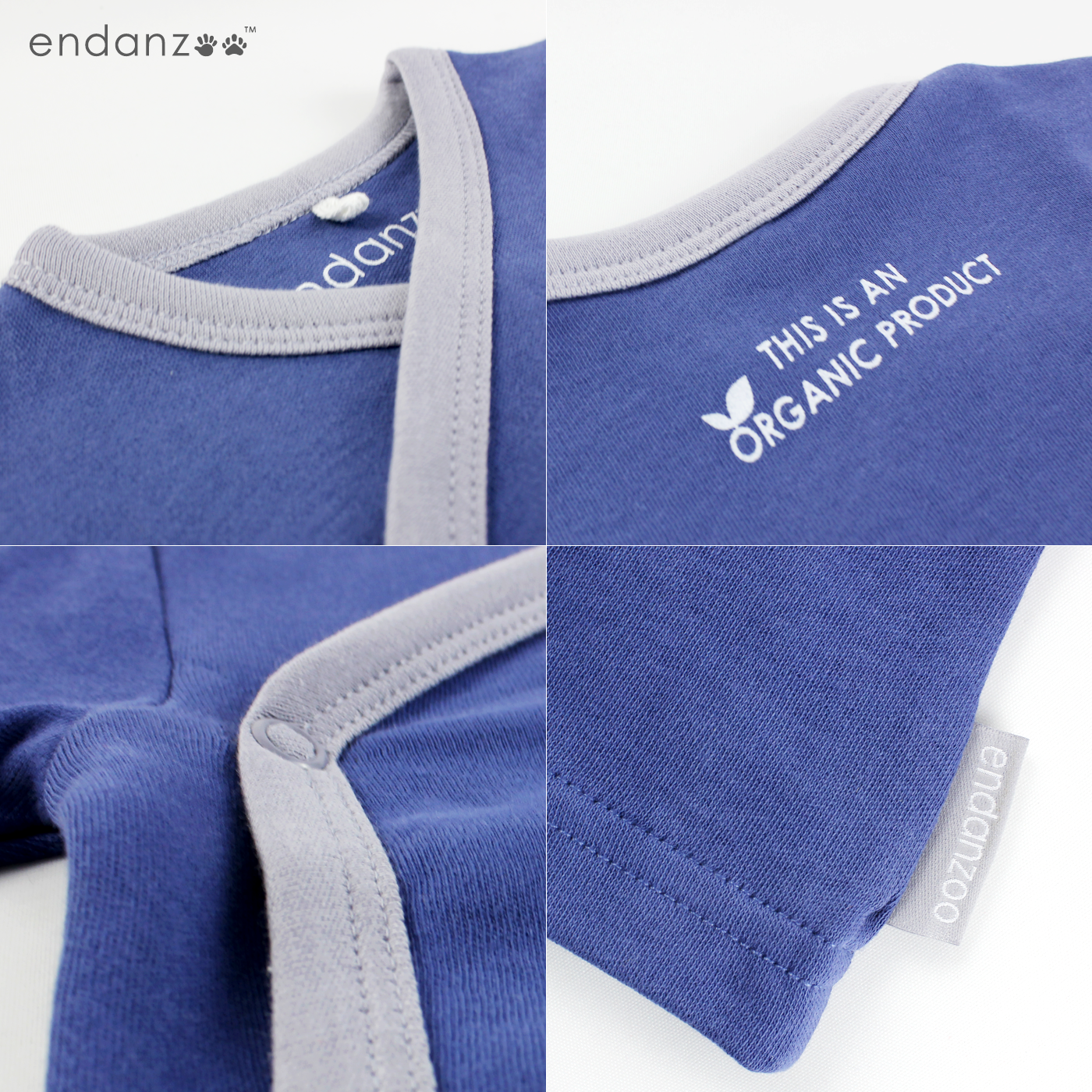 Organic Kimono Shirt - Navy