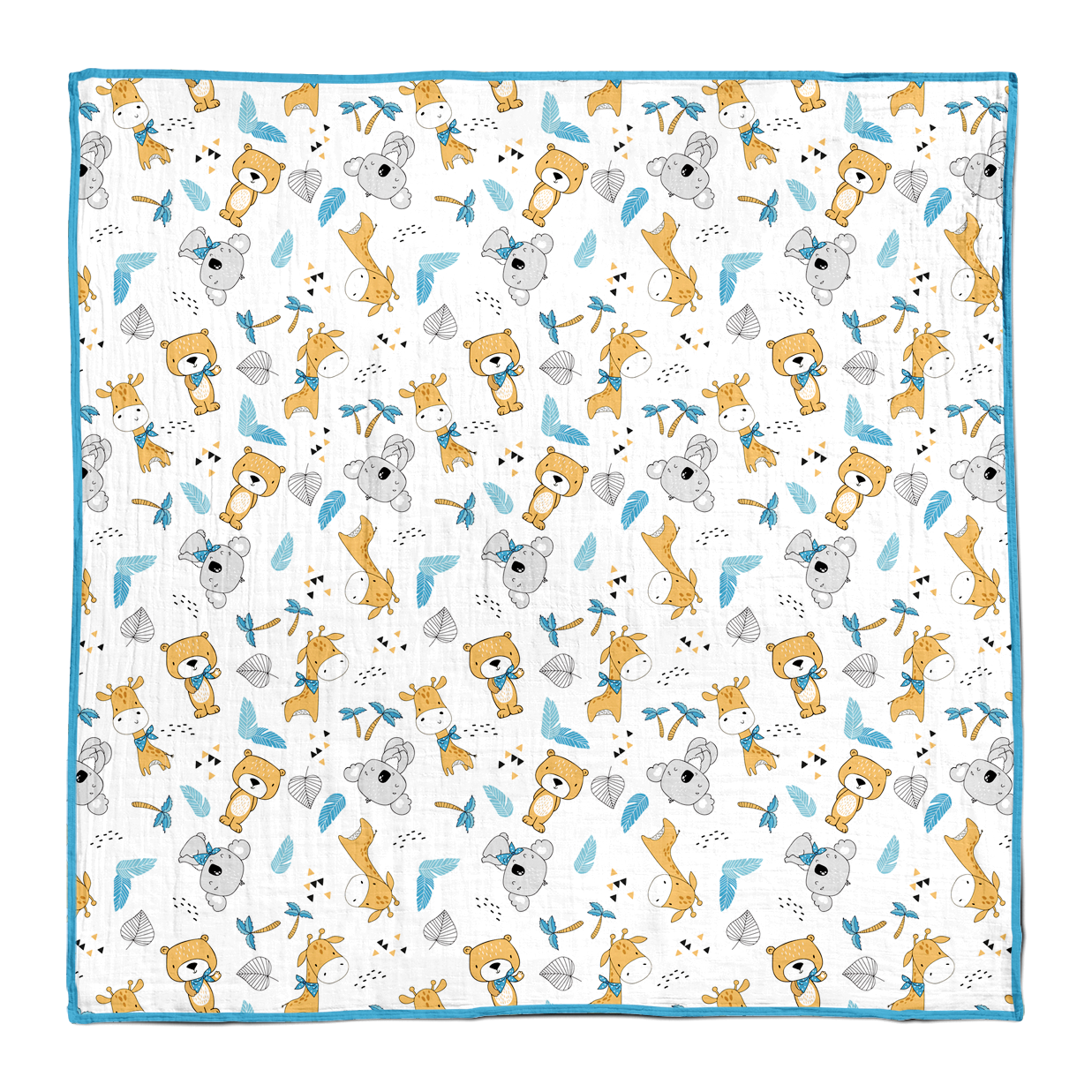 Endanzoo Organic Baby Swaddle Blanket - Jungle Cuties