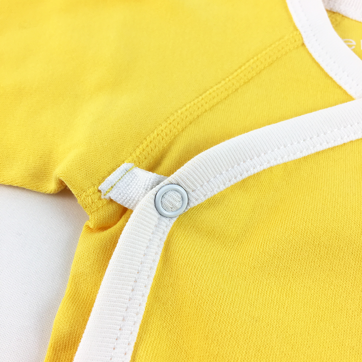 Organic Short Sleeve Kimono Bodysuit - Yellow