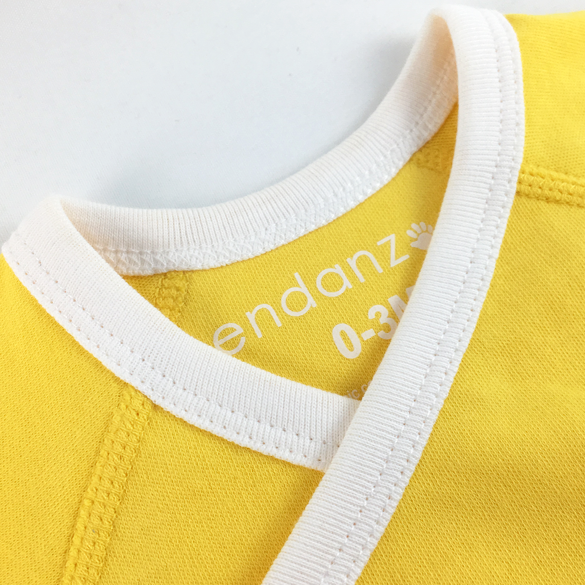 Organic Short Sleeve Kimono Bodysuit - Yellow