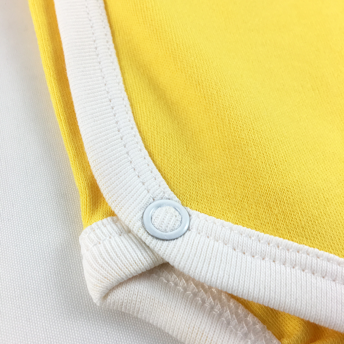Organic Short Sleeve Kimono Bodysuit - Yellow