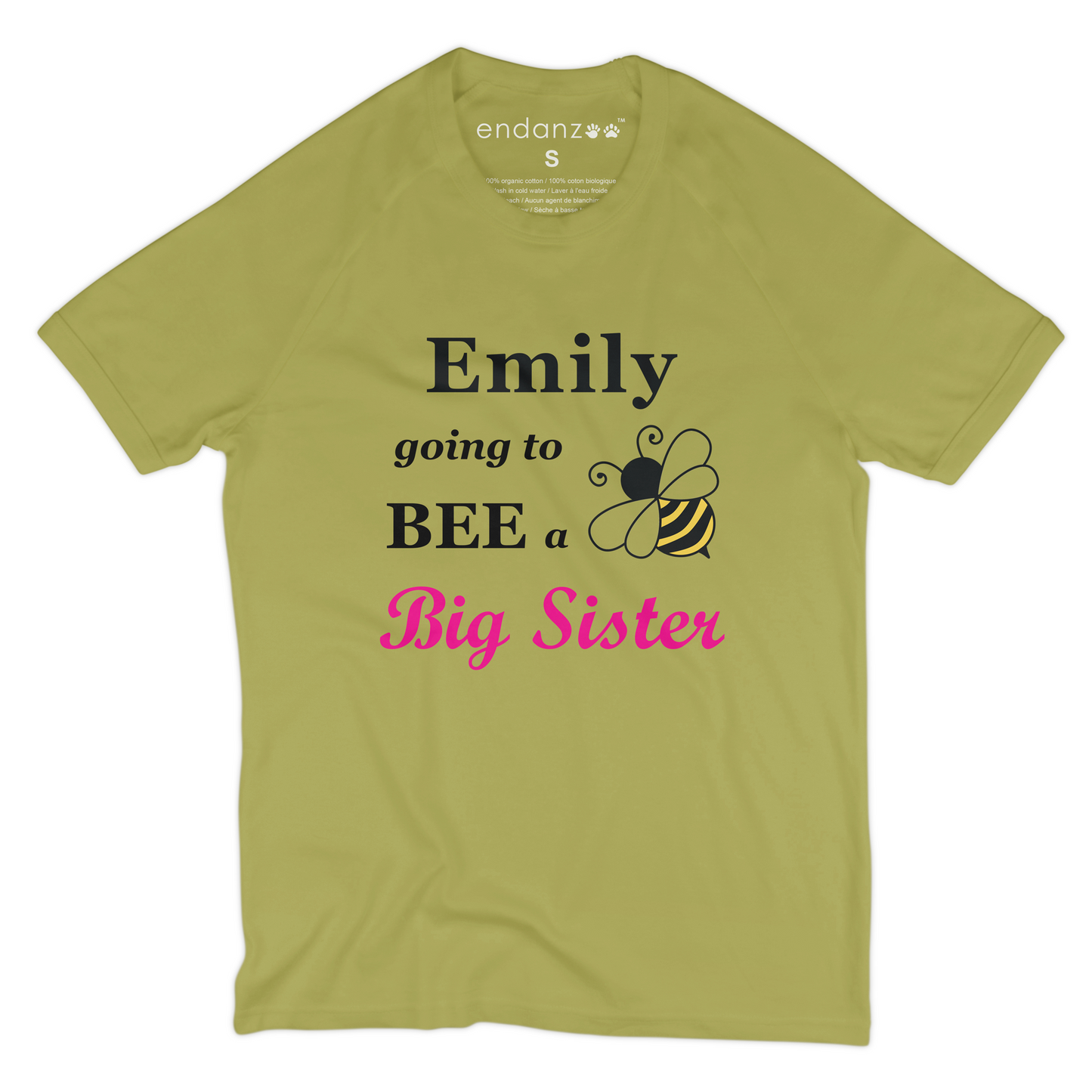 [Personalized] Going to BEE Big Sister Organic Kids Tee Shirt