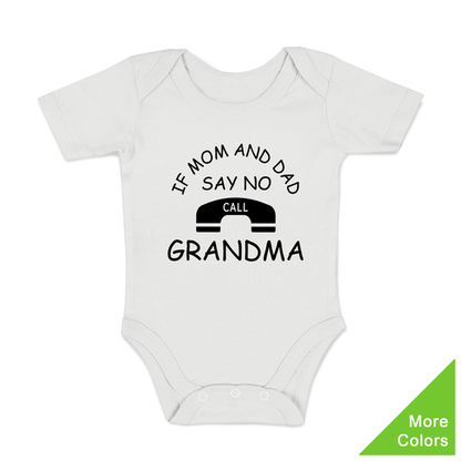 Call Grandma - Organic Short Sleeve Baby Bodysuit