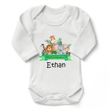 Endanzoo Organic Newborn Coming Home Outfit Set - Safari Hugs
