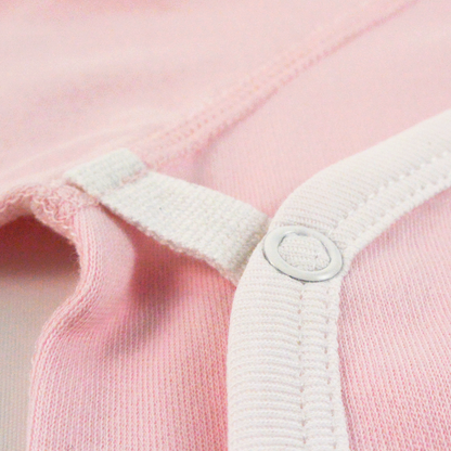 Organic Long Sleeve Kimono Bodysuit - Pink