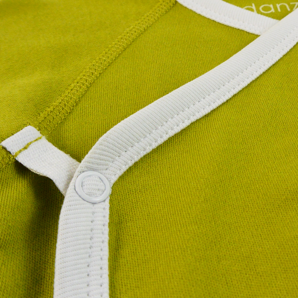 Organic Short Sleeve Kimono Bodysuit - Green