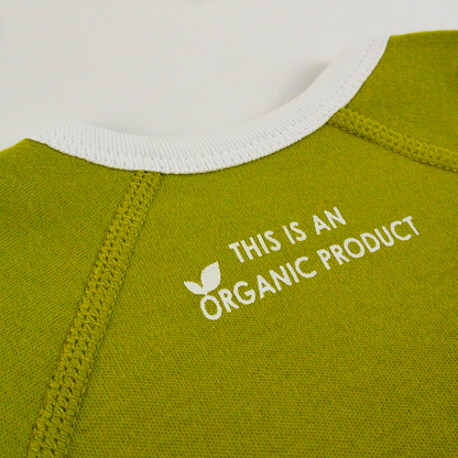 Organic Short Sleeve Kimono Bodysuit - Green