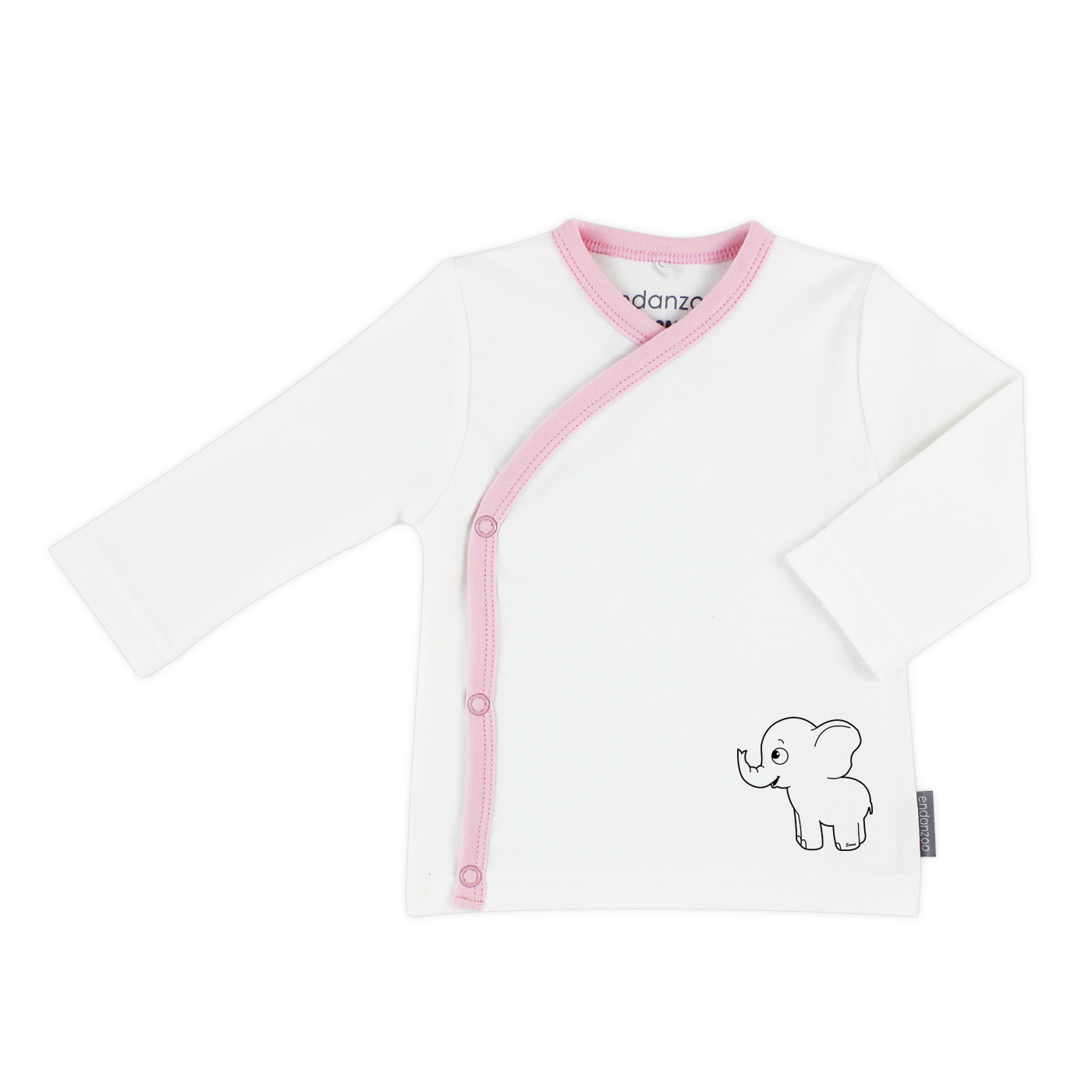 Organic Kimono Shirt - Baby Elephant