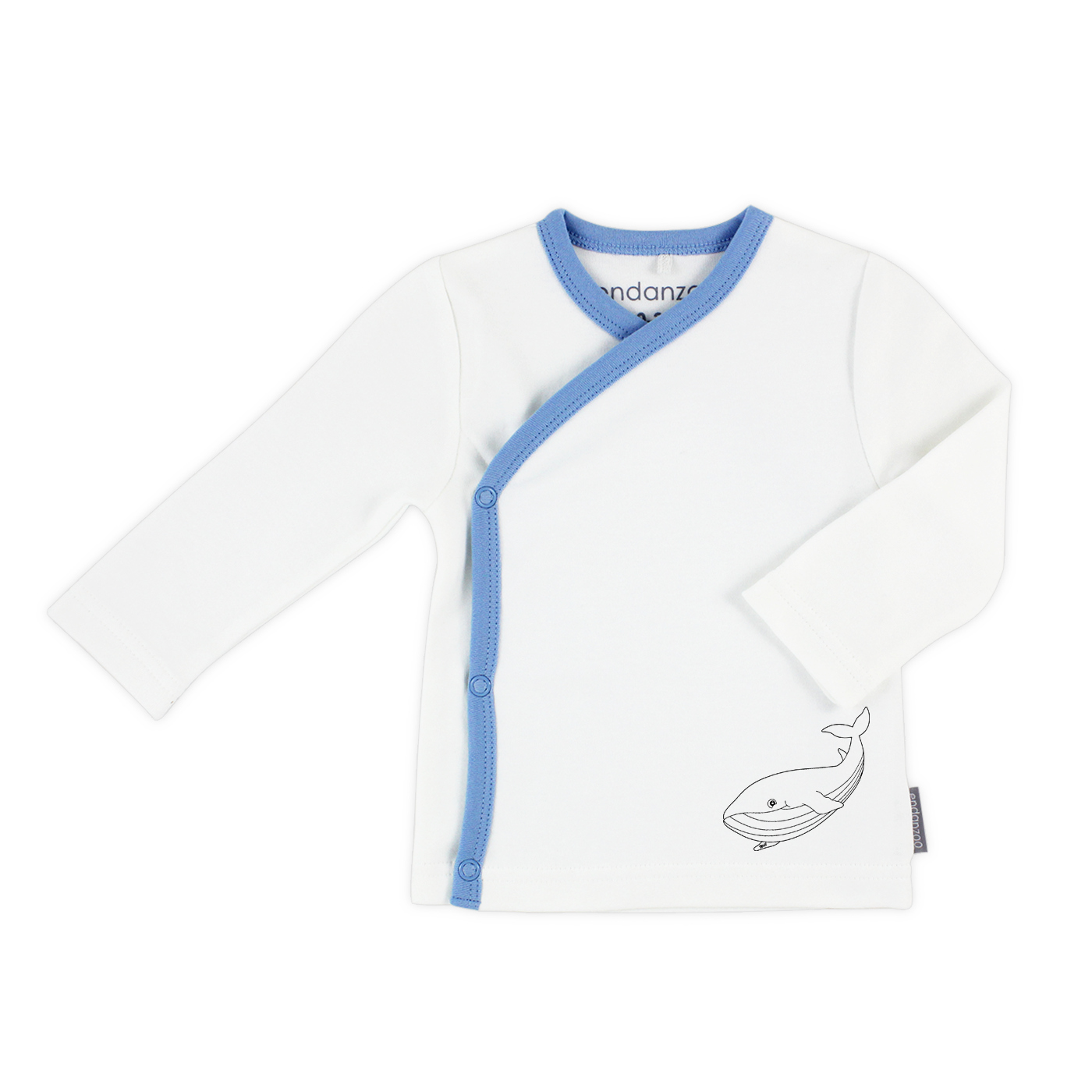 Organic Kimono Shirt - Baby Whale