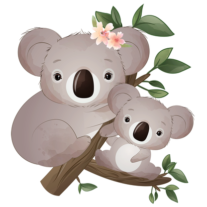 Personalized Matching Mom & Baby Organic Outfits -Koala family