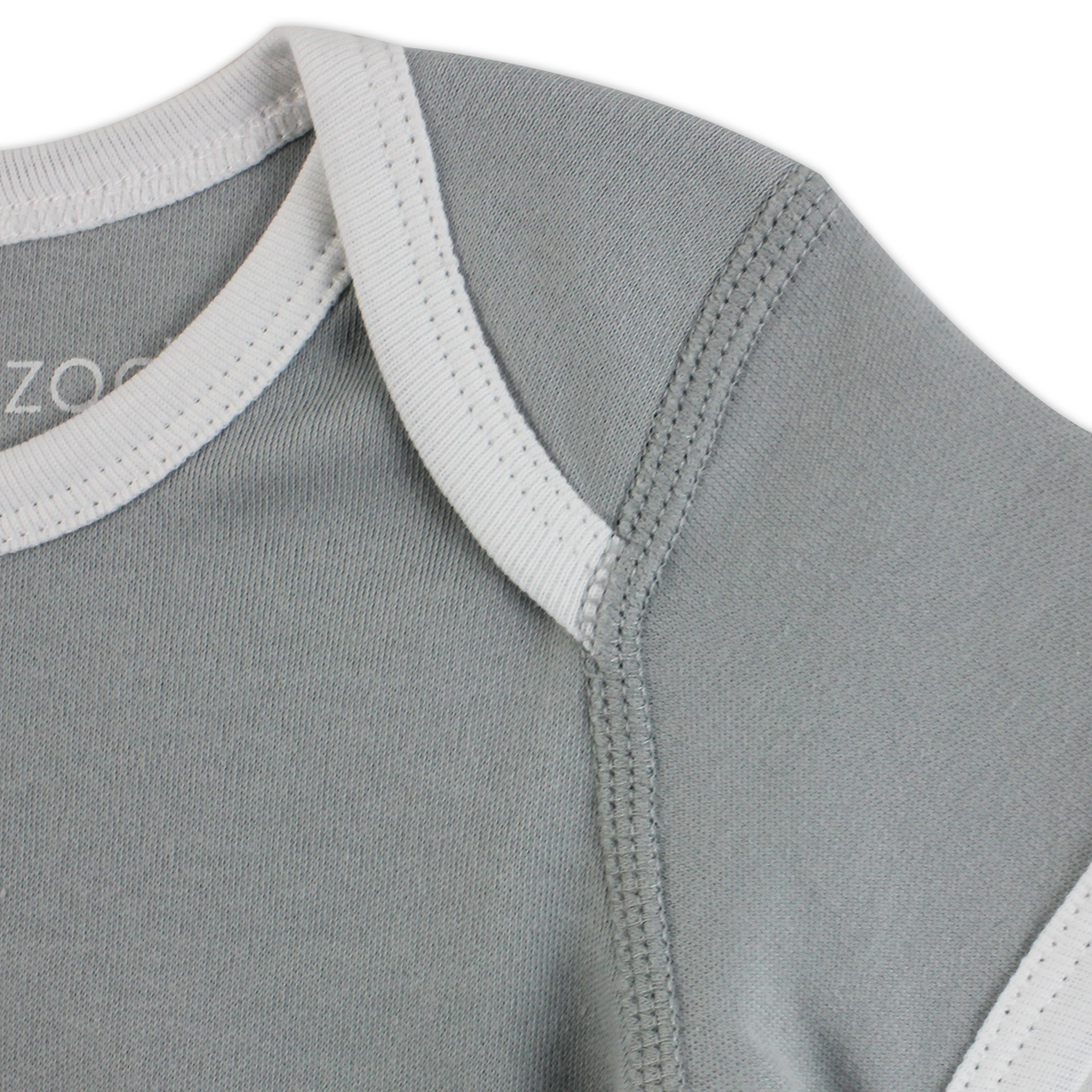 Organic Short Sleeve Bodysuit - Grey