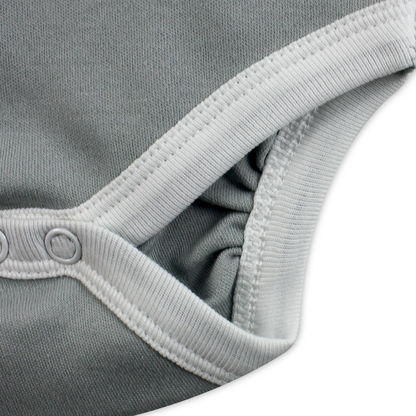 Organic Short Sleeve Bodysuit - Grey