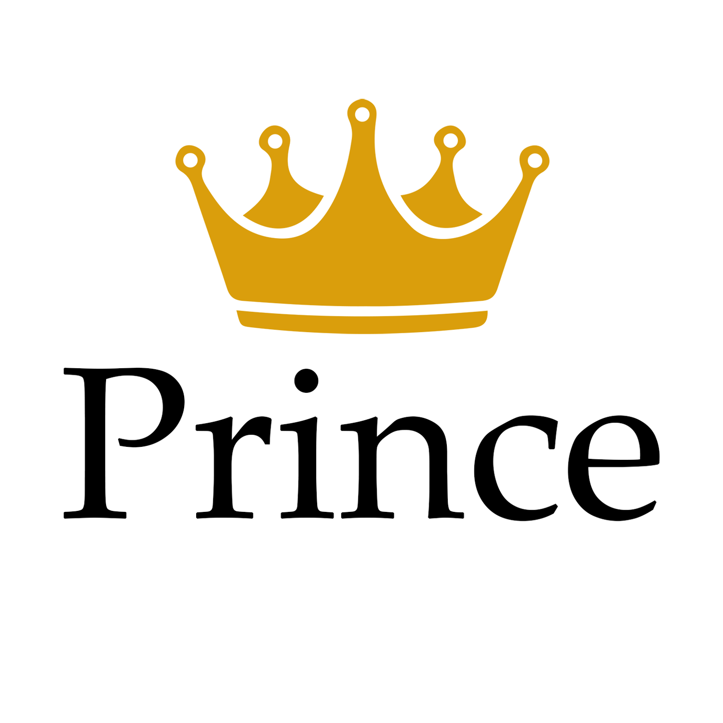 [Personalized] Prince Boy Organic Long Sleeves Baby Bodysuit