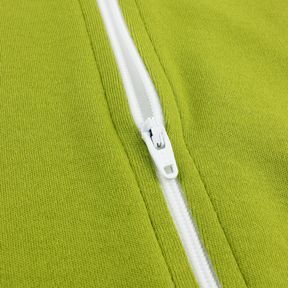 Classic Snuggle Organic Long Sleeve Double Zippered Romper - Green