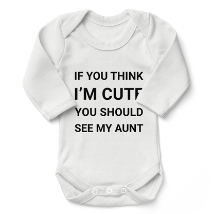 See My Cute Aunt Organic Baby Bodysuit