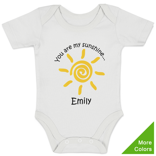 [Personalized] You are my Sunshine - Organic Baby Bodysuit