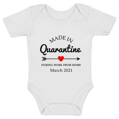 [Personalized] Made in Quarantine Organic Baby Bodysuit