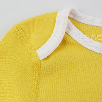 Organic Long Sleeve Bodysuit - Yellow