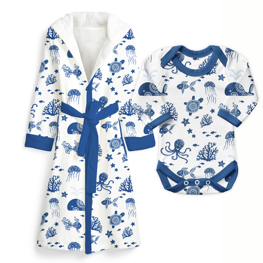 Endanzoo Matching Mommy & Baby Outfit - Deep Sea